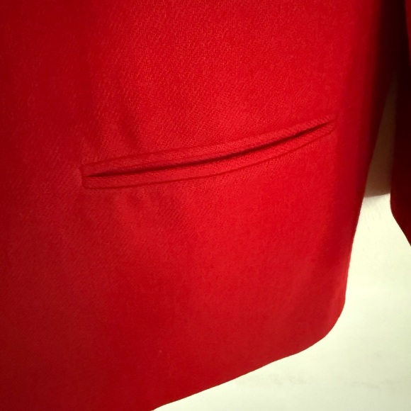 Vintage Savannah Bold Red 100% Wool Blazer, Size: 10 Petite - Picture 6 of 6